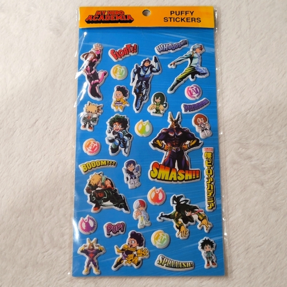 My Hero Academia Puffy Stickers Funimation New Unopened Packaging